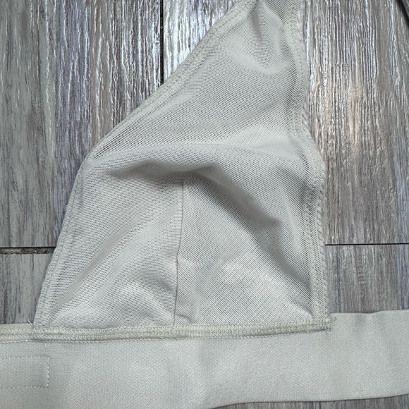 SKIMS Ribbed Cotton Plunge Bralette Oatmeal Heather Size XS NWT - Picture 8 of 12